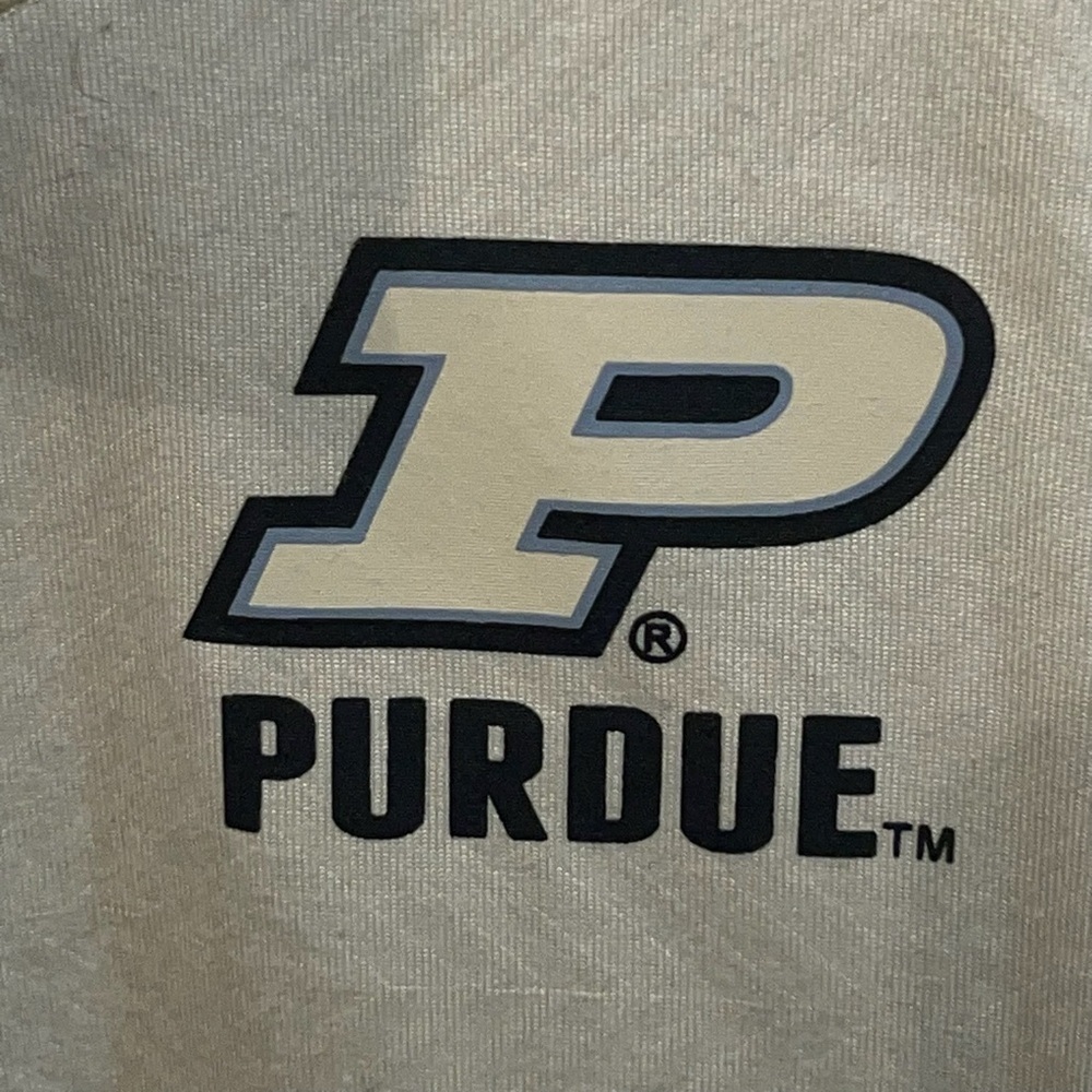 Purdue Colosseum Cream and Black Zippered Polo pullover XL - Picture 3 of 9